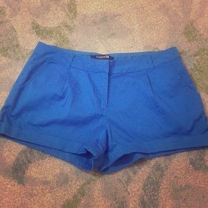 Electric blue shorts